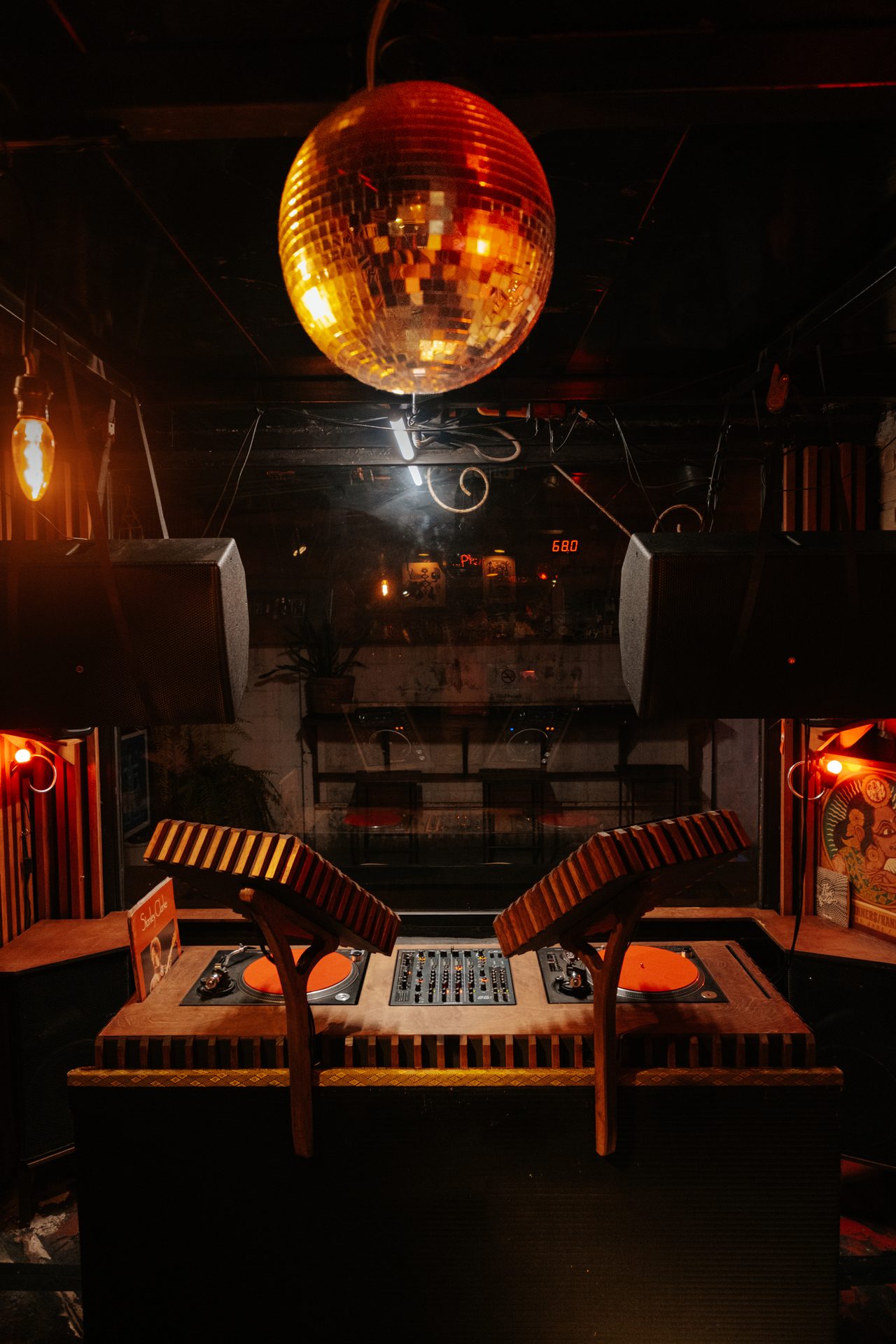 Custom DJ booth at 12x12 club Bangkok by High Fidelity Booth